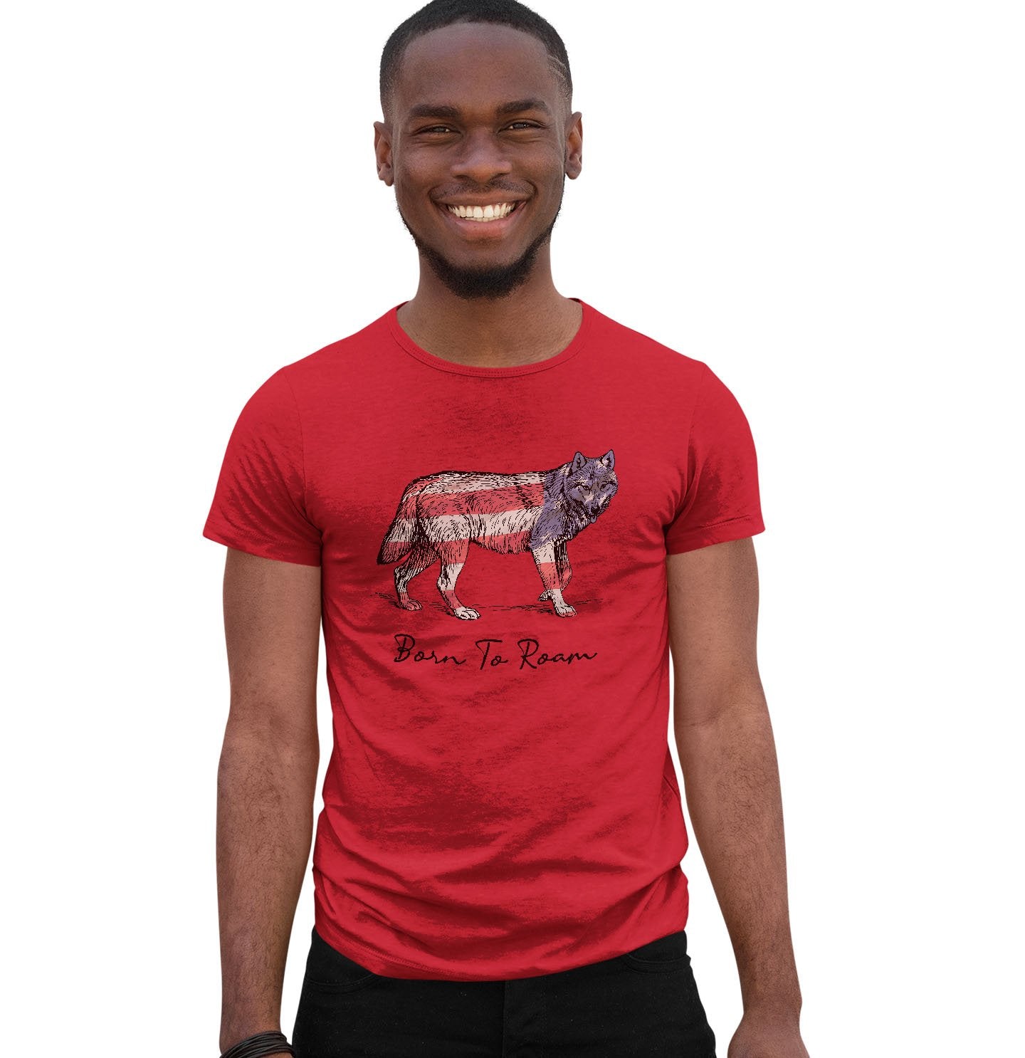 Wolf Flag Overlay - Adult Unisex T-Shirt