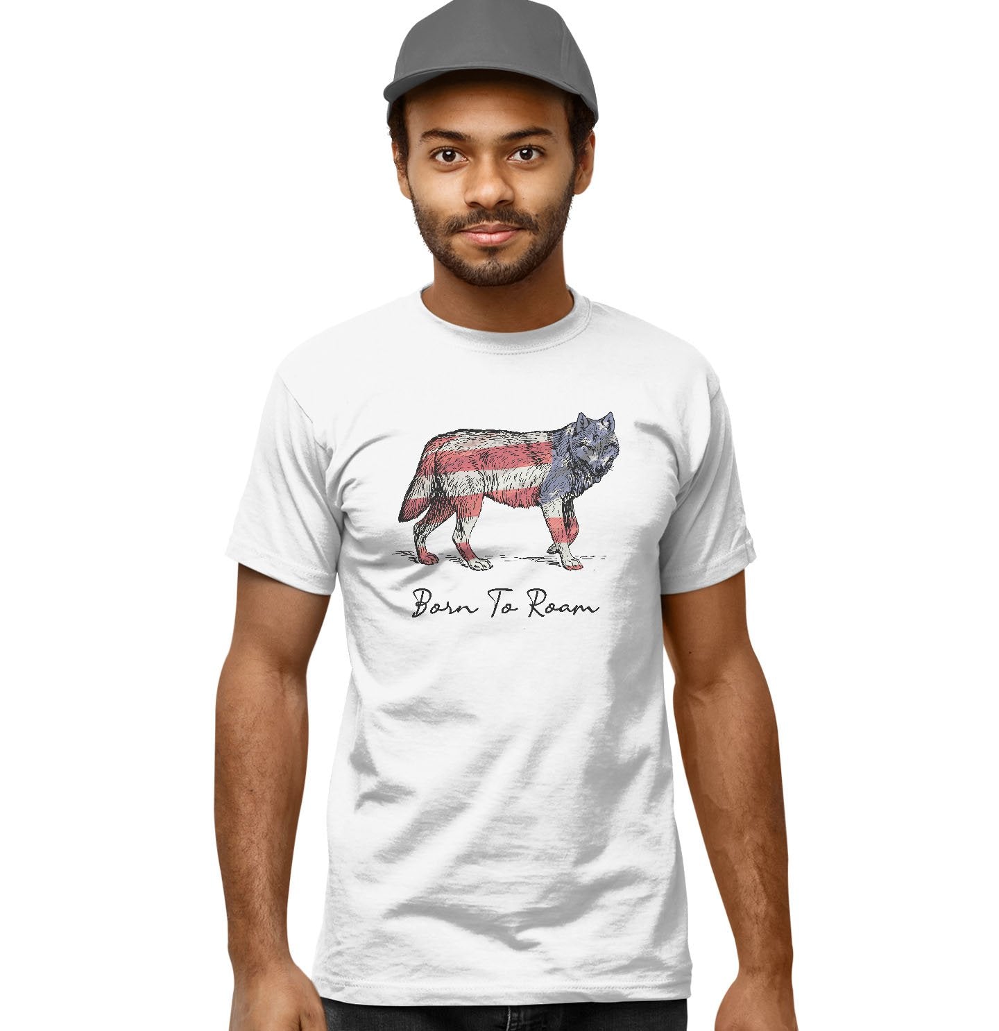 Wolf Flag Overlay - Adult Unisex T-Shirt