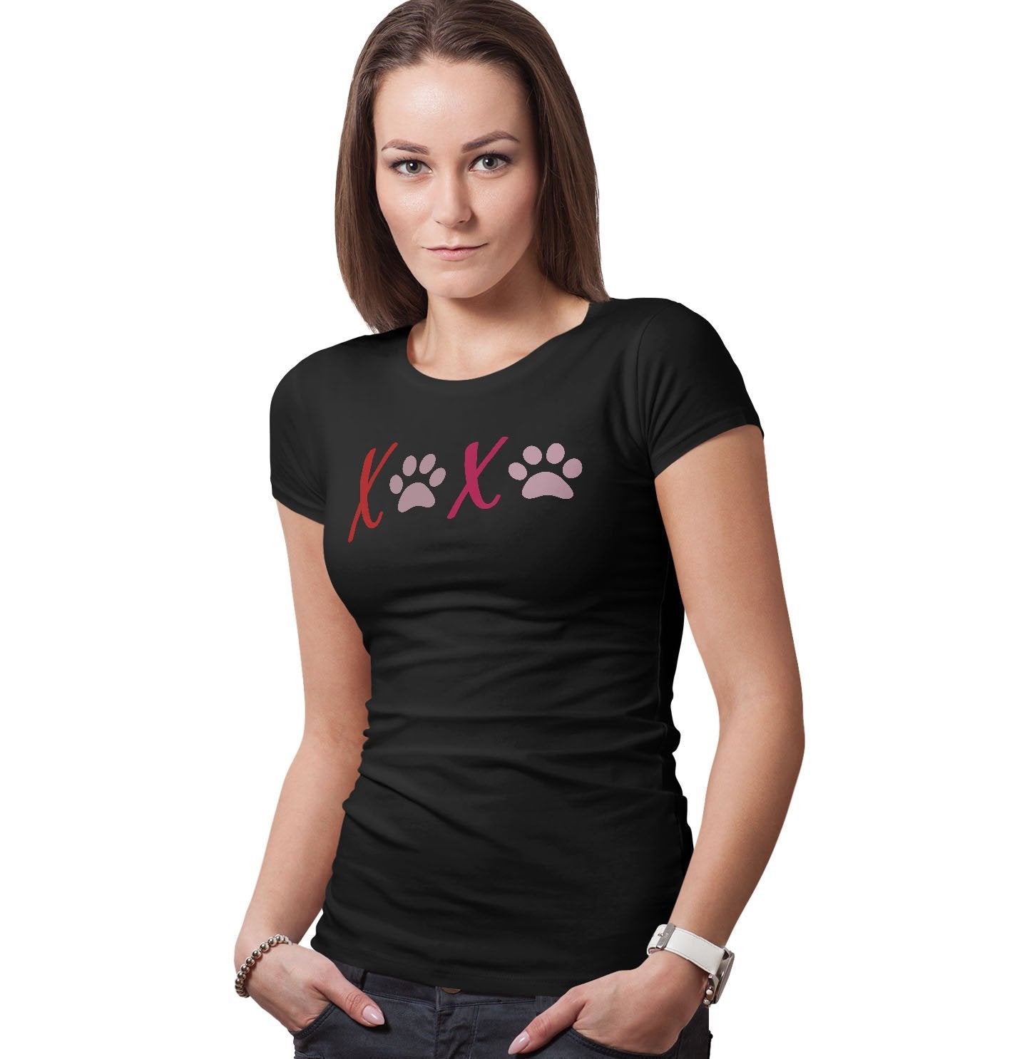 XOXO Paws - Women's Fitted T-Shirt