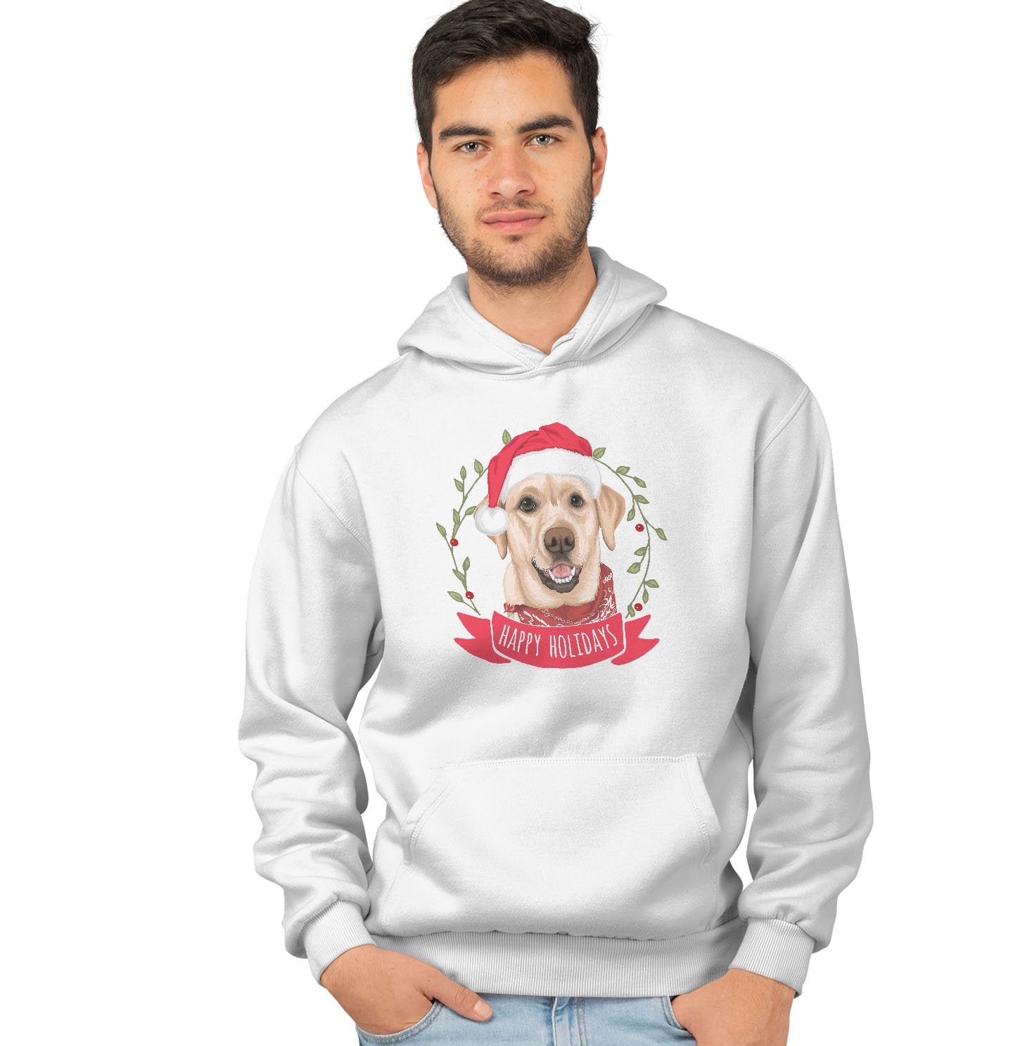 Happy Holidays Yellow Lab - Christmas - Sweatshirt