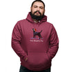 Feliz Naughty Dog Black Lab - Adult Unisex Hoodie Sweatshirt