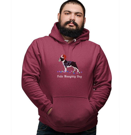 Feliz Naughty Dog Frenchie - Adult Unisex Hoodie Sweatshirt