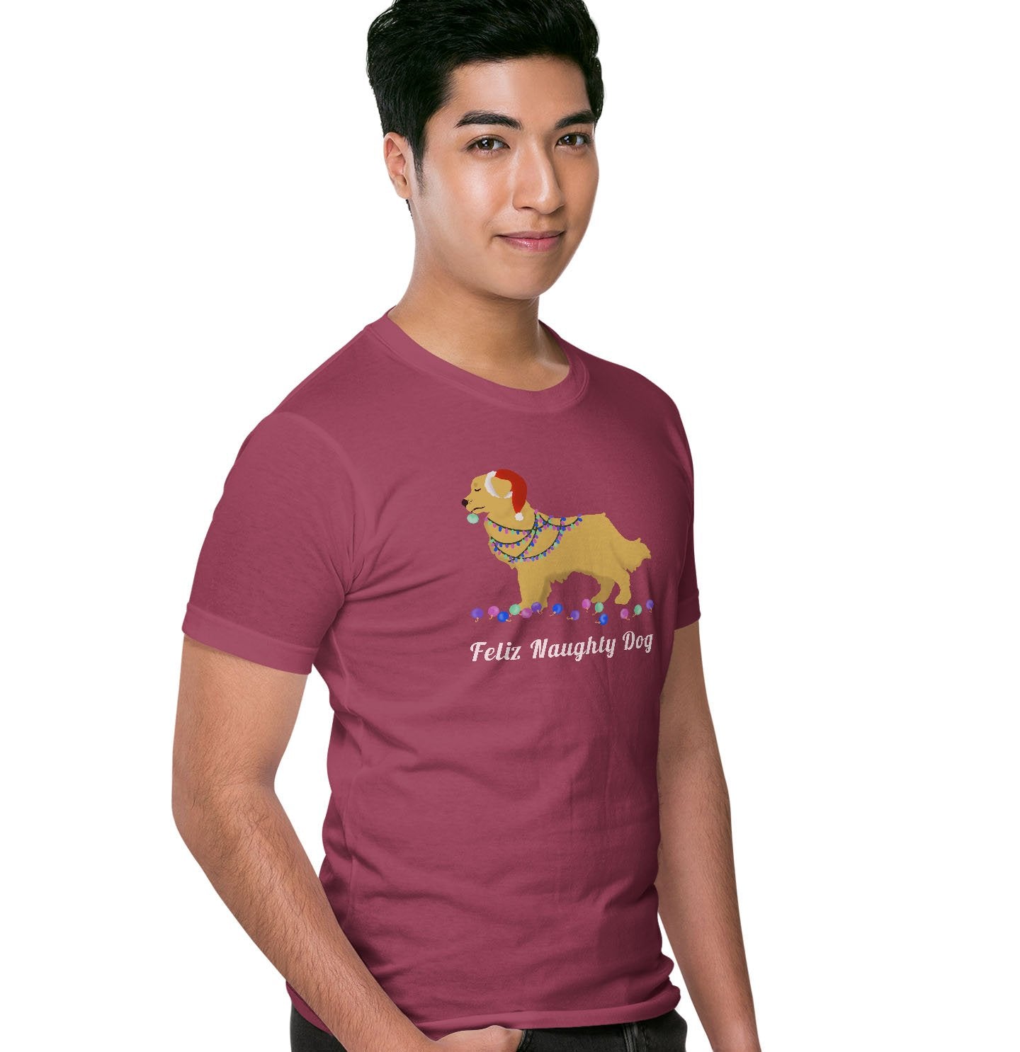 Feliz Naughty Dog Golden Retriever - Adult Unisex T-Shirt