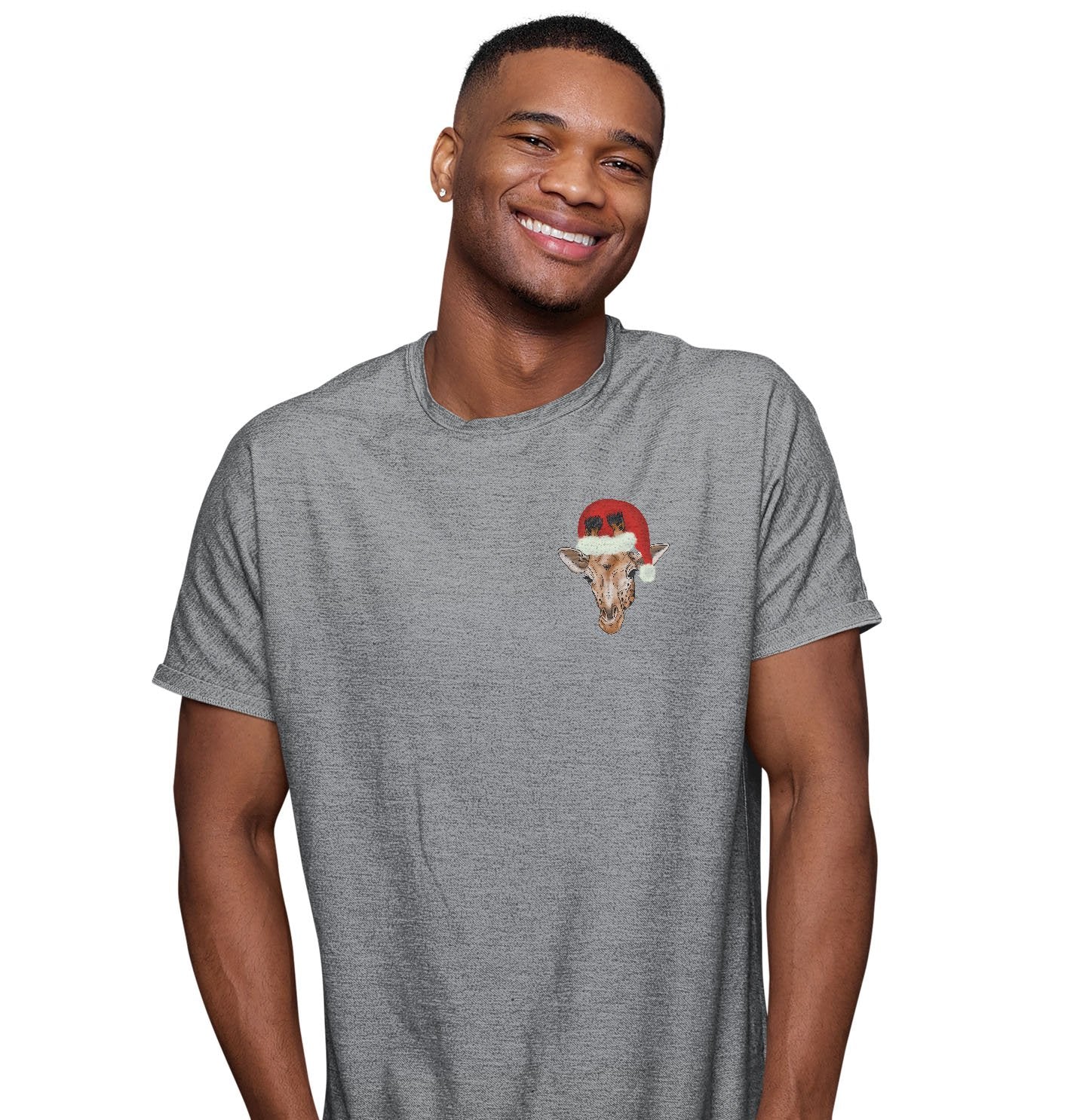 Christmas Giraffe - Adult Unisex T-Shirt