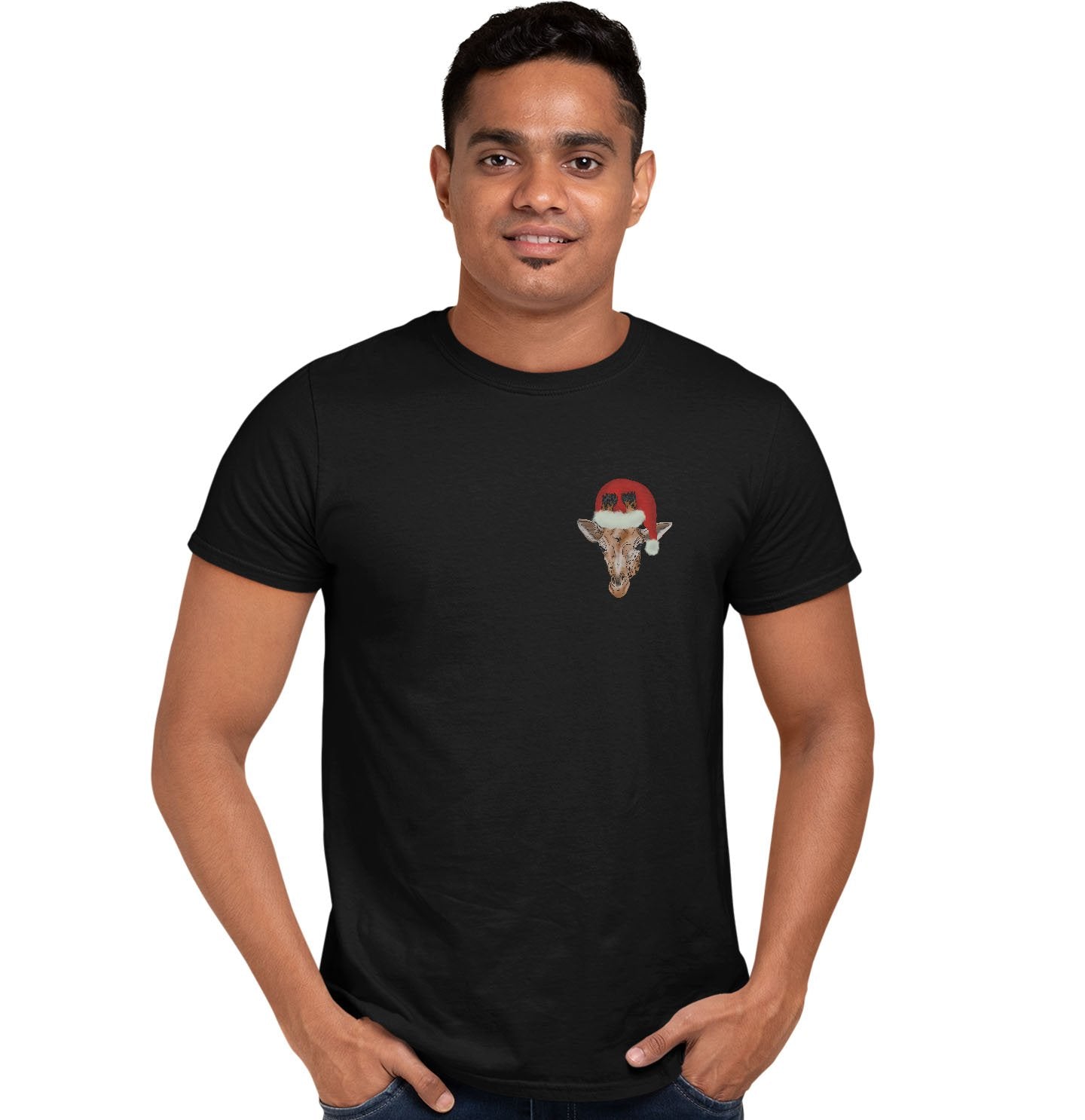 Christmas Giraffe - Adult Unisex T-Shirt