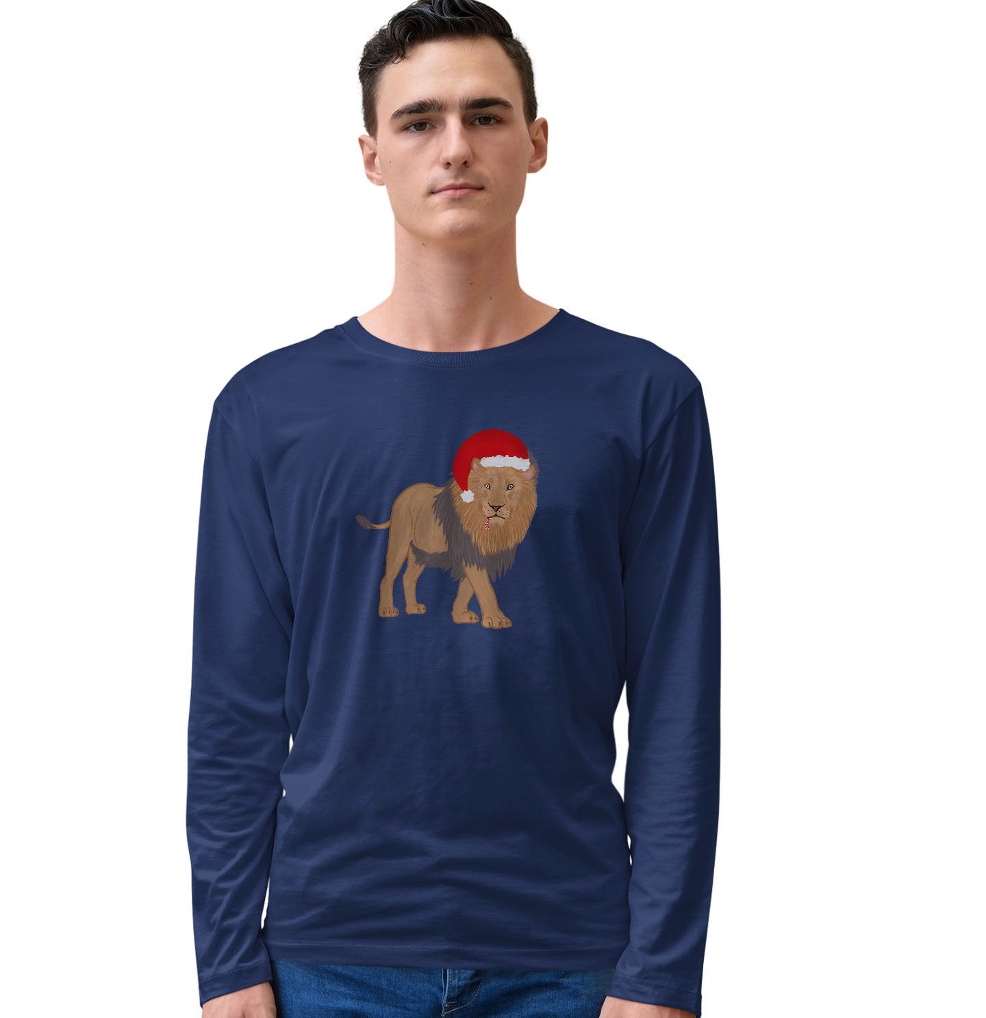 Christmas Lion - Adult Unisex Long Sleeve T-Shirt