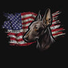 Patriotic Xoloitzcuintli American Flag - Women's V-Neck T-Shirt
