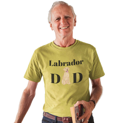 Animal Pride - Yellow Labrador Dad Illustration - Adult Unisex T-Shirt