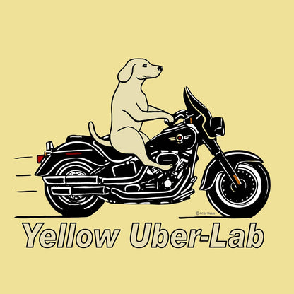 Yellow Lab Biker - Adult Unisex T-Shirt