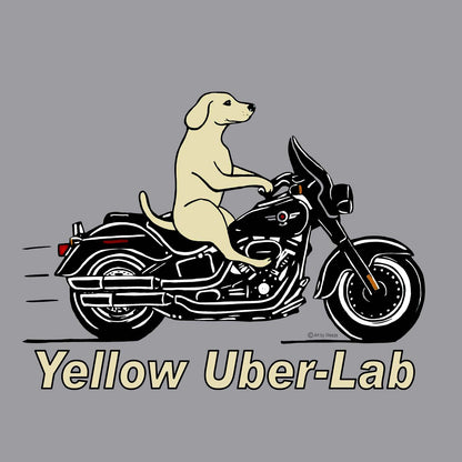 Yellow Lab Biker - Adult Unisex Long Sleeve T-Shirt