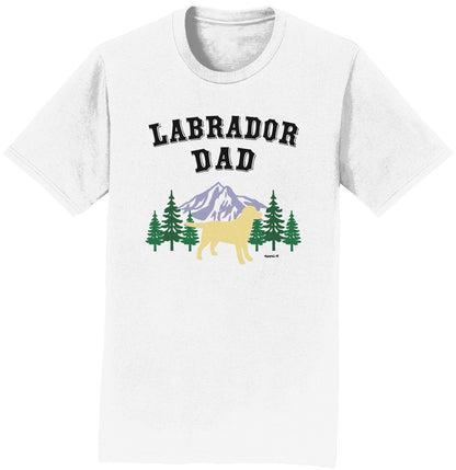 Yellow Lab Dad Mountain - Adult Unisex T-Shirt