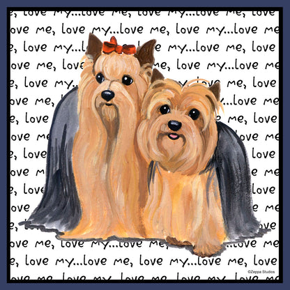 Yorkie Love Text - Adult Unisex Crewneck Sweatshirt