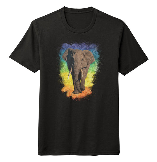 Elephant Rainbow - Adult Tri-Blend T-Shirt