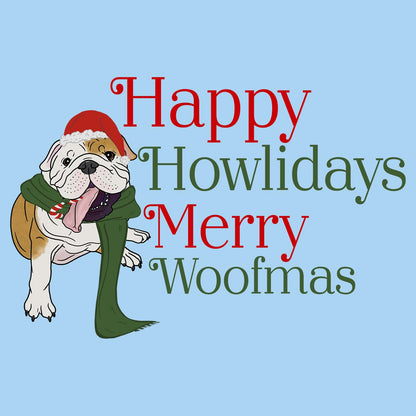 Merry Woofmas Bulldog - Adult Unisex T-Shirt