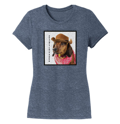 Rodeo Dachshund - Women's Tri-Blend T-Shirt