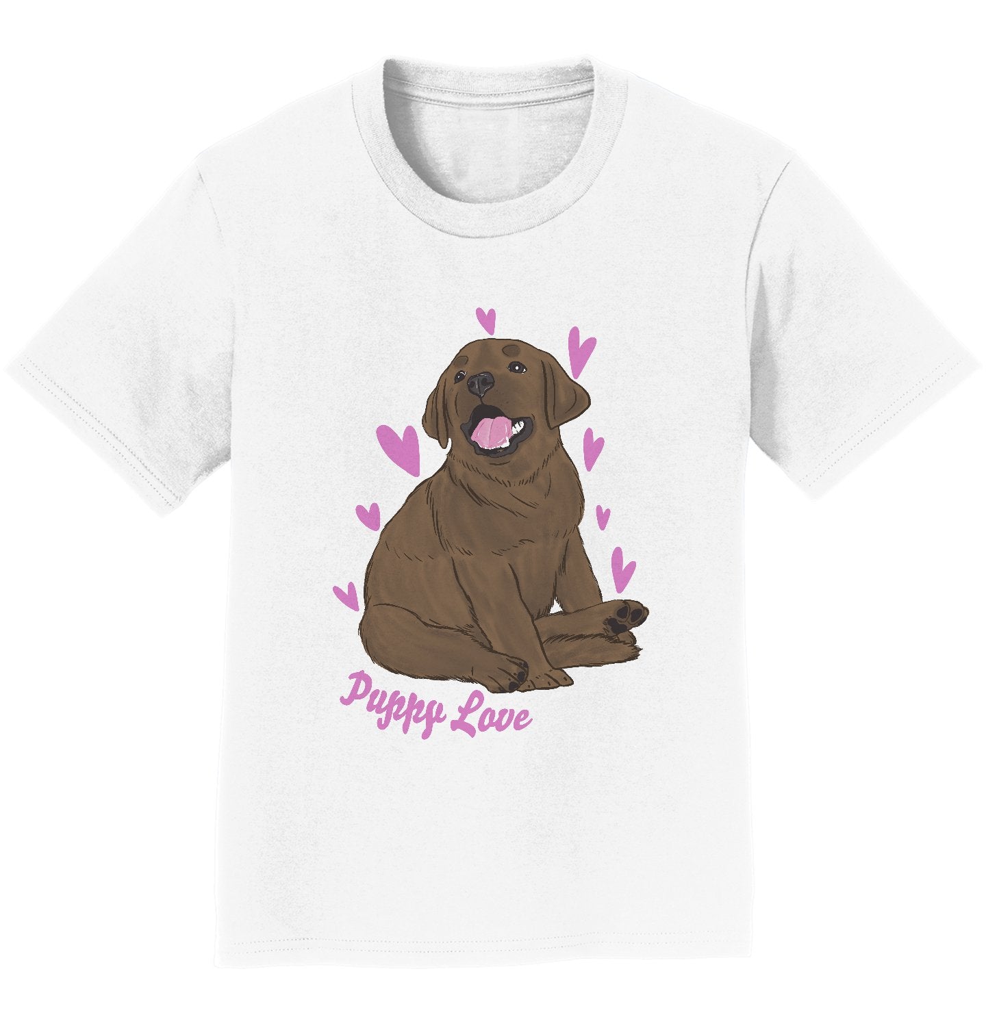 Chocolate Labrador Puppy Love - Kids' Unisex T-Shirt