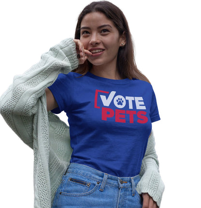 Vote Pets Stacked Logo - Women's Fitted T-Shirt