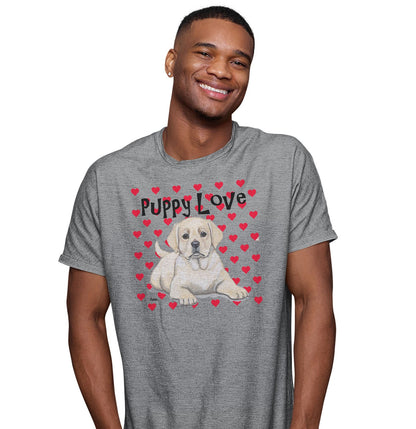 Yellow Lab Puppy Love - Adult Unisex T-Shirt