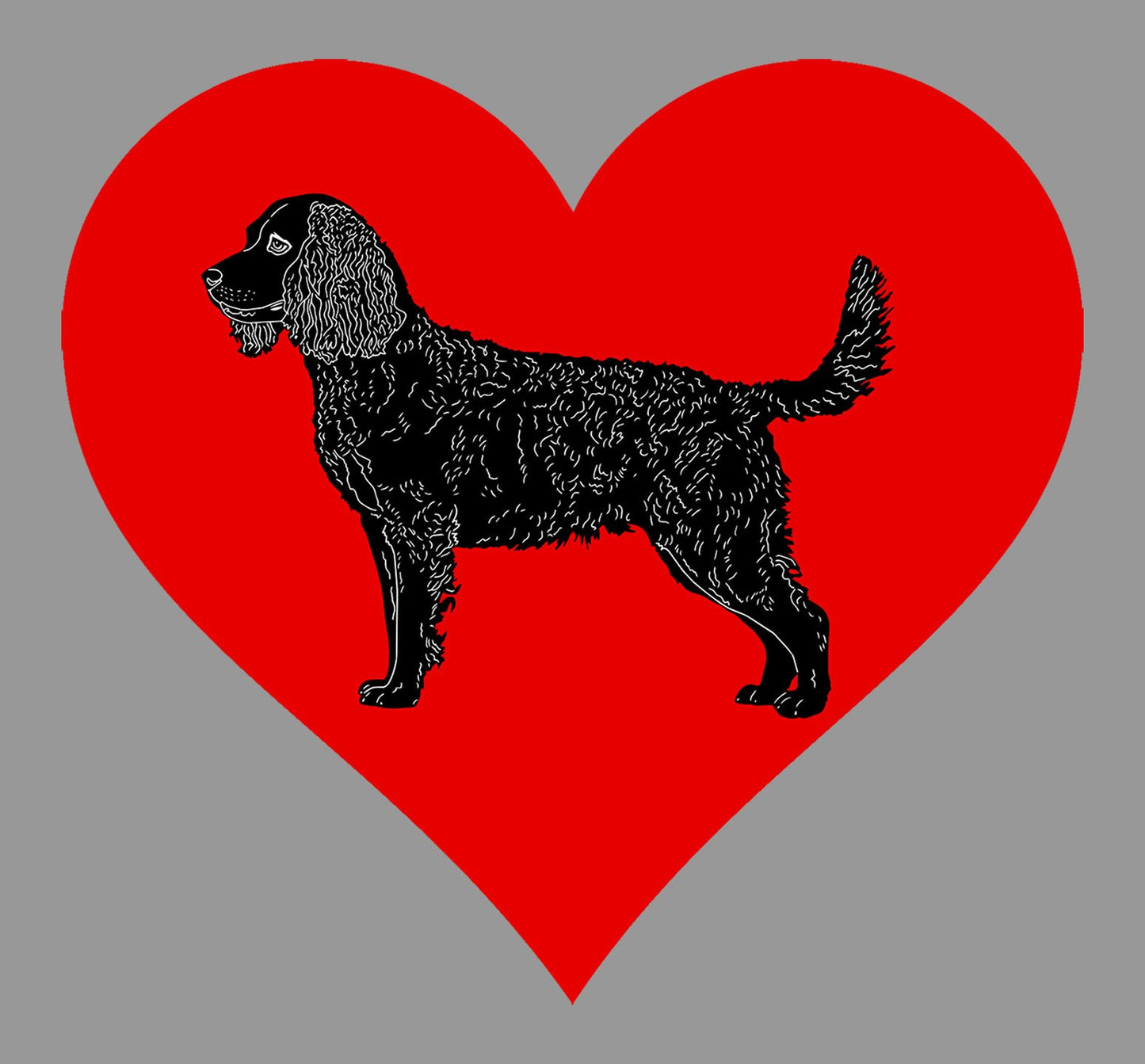 American Water Spaniel on Heart Left Chest - Women's Full-Zip Hoodie Sweatshirt