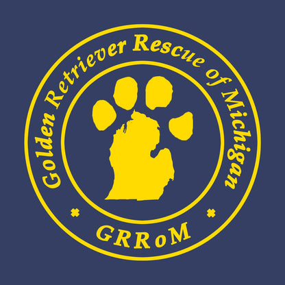 Golden Retriever Rescue of Michigan Left Chest Logo - Adult Unisex T-Shirt