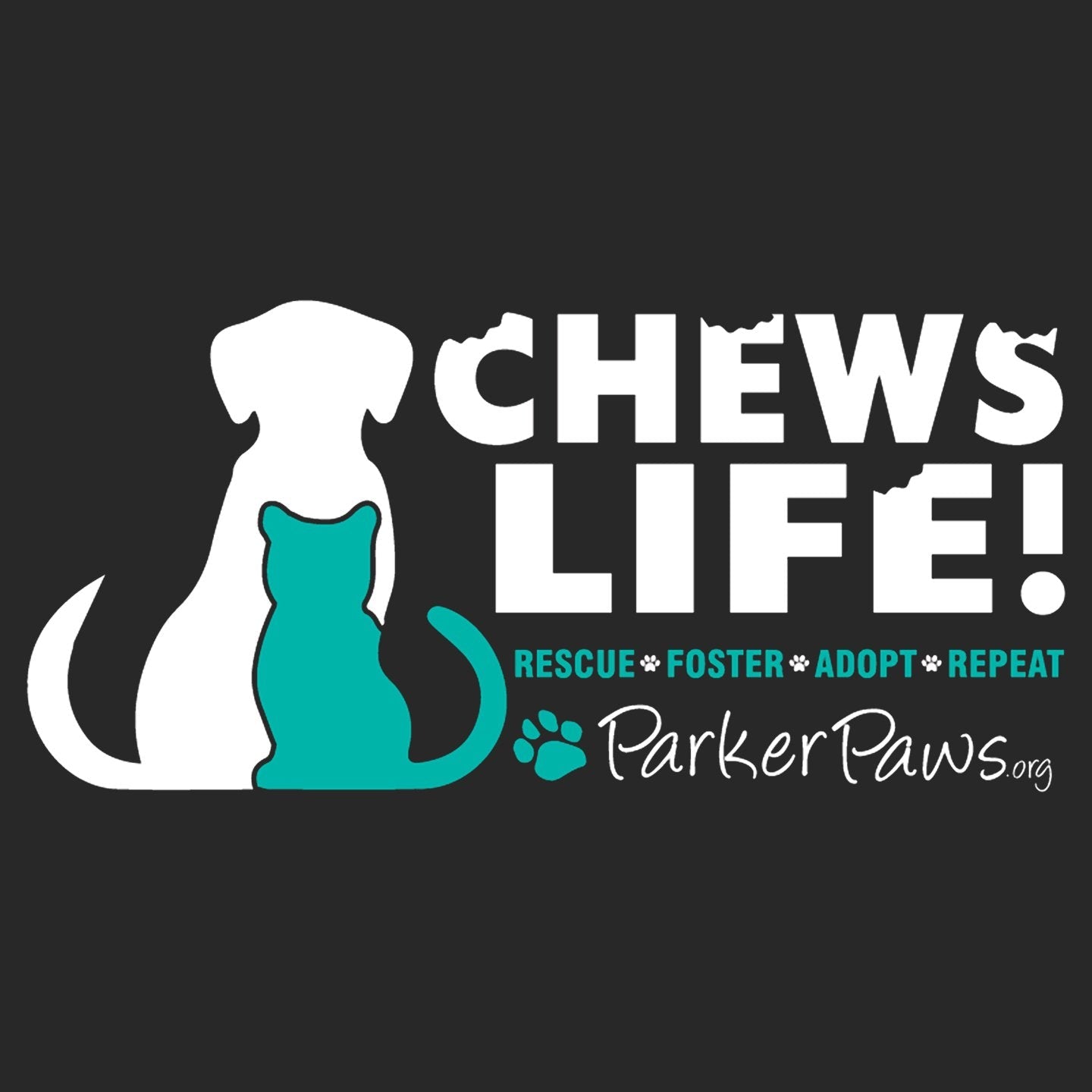 Parker Paws Logo Chews Life - Kids' Unisex Hoodie Sweatshirt