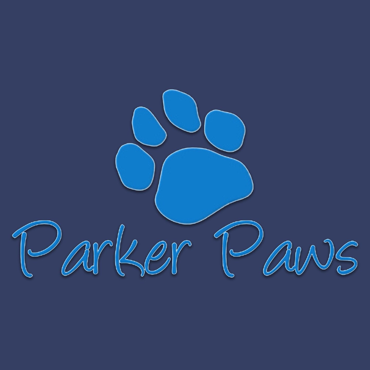 Parker Paws Blue Paw Print Logo - Adult Unisex Crewneck Sweatshirt