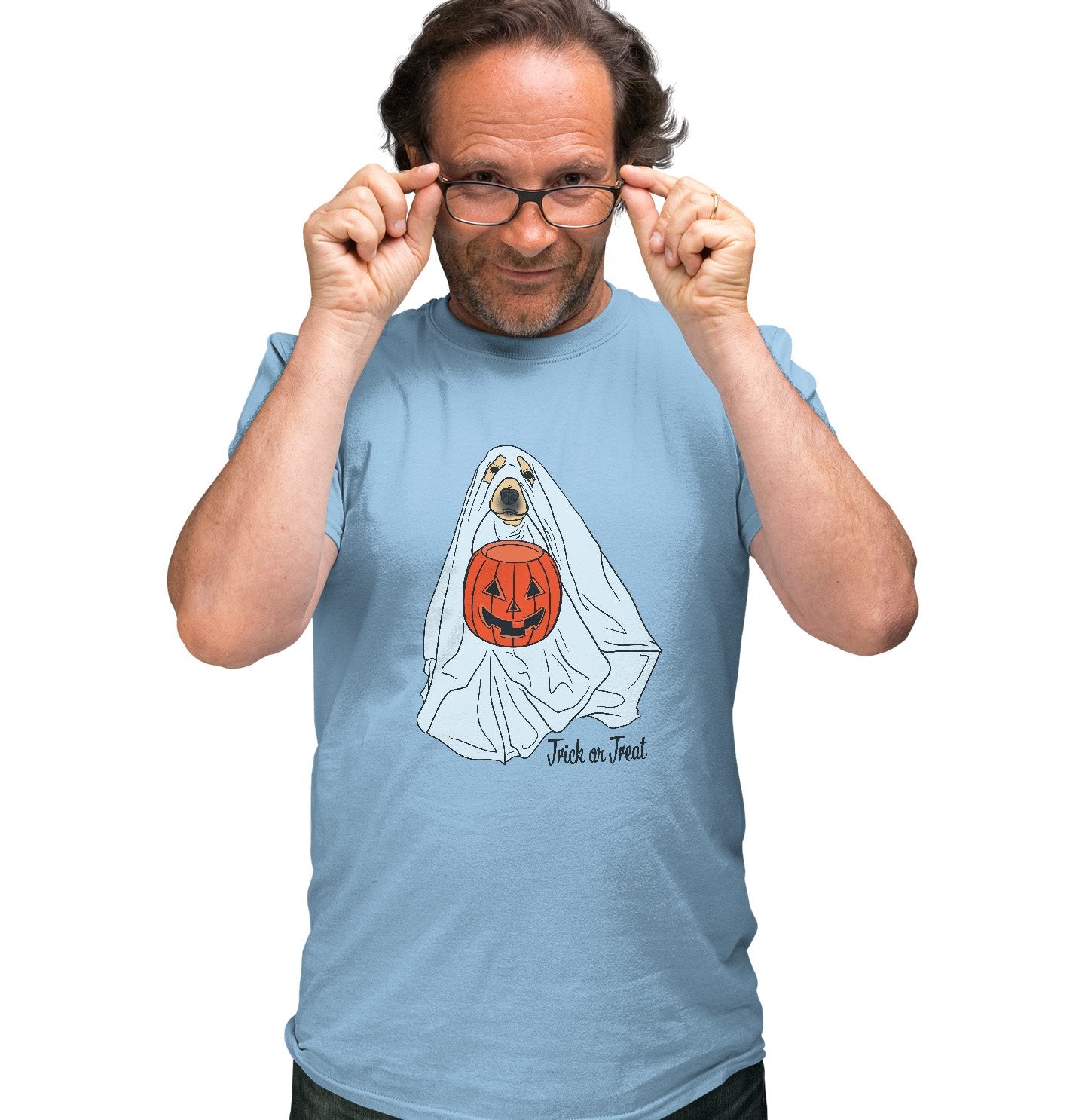 Trick or Treat Ghost Dog - Adult Unisex T-Shirt