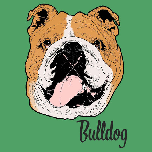 Bulldog Headshot - Adult Unisex T-Shirt