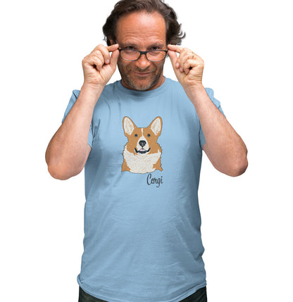 Corgi Headshot - Adult Unisex T-Shirt