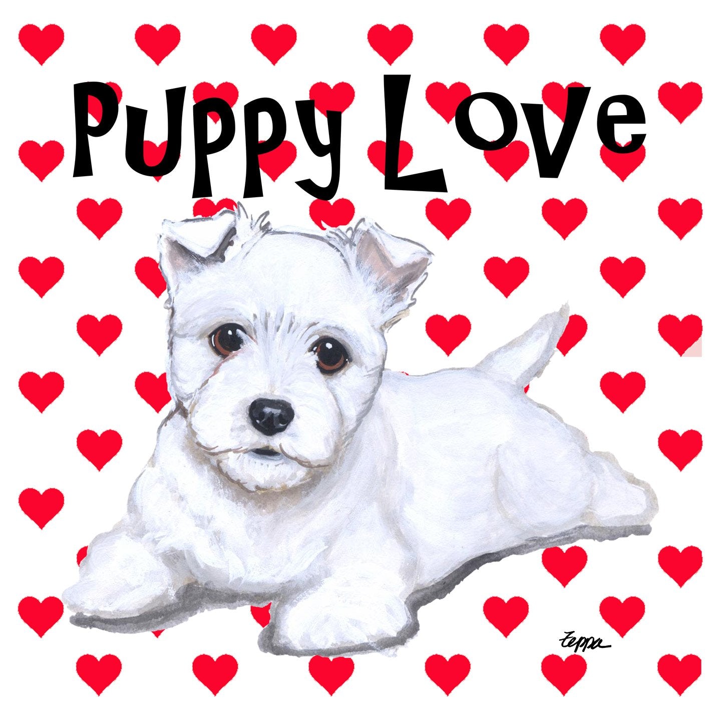 Westie Puppy Love - Adult Unisex Hoodie Sweatshirt