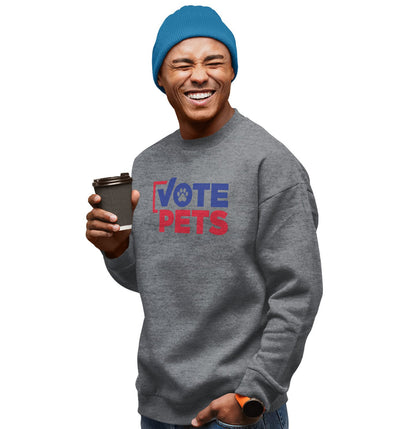 Vote Pets Stacked Logo - Adult Unisex Crewneck Sweatshirt