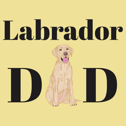 Yellow Labrador Dad Illustration - Adult Unisex T-Shirt