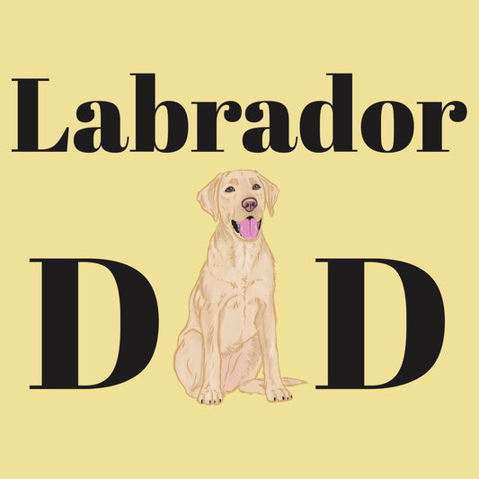 Yellow Labrador Dad Illustration - Adult Unisex T-Shirt