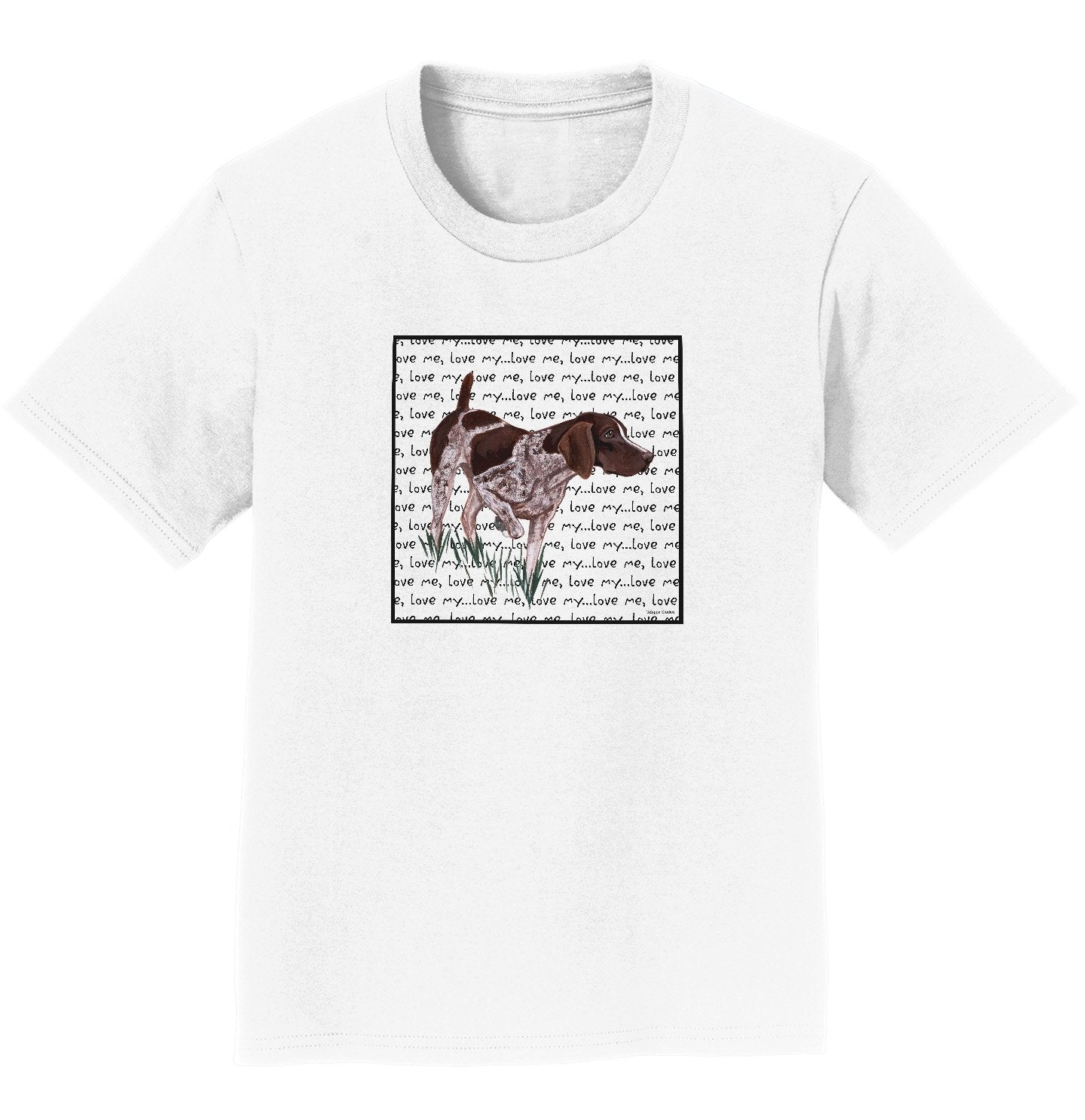 German Pointer Love Text - Kids' Unisex T-Shirt