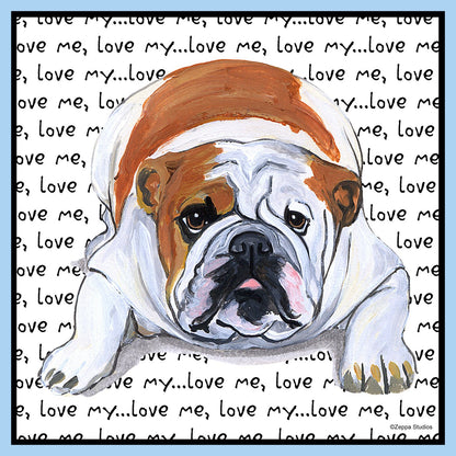 Bulldog Love Text - Adult Unisex T-Shirt