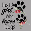 Just A Girl Who Loves Dogs - Women's V-Neck T-Shirt