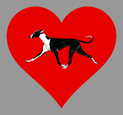 Ibizan Hound on Heart Left Chest - Women's Full-Zip Hoodie Sweatshirt