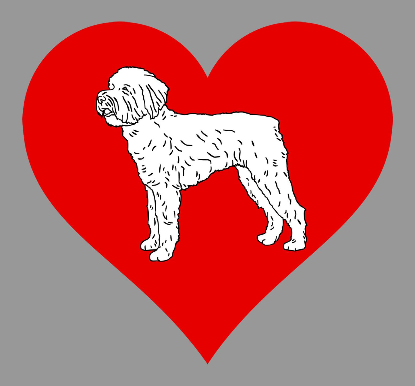Schnoodle on Heart Left Chest - Women's Full-Zip Hoodie Sweatshirt