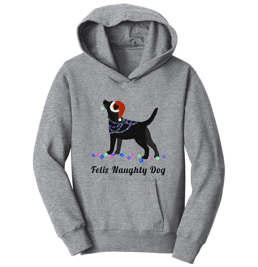 Feliz Naughty Dog Black Lab - Kids' Unisex Hoodie Sweatshirt