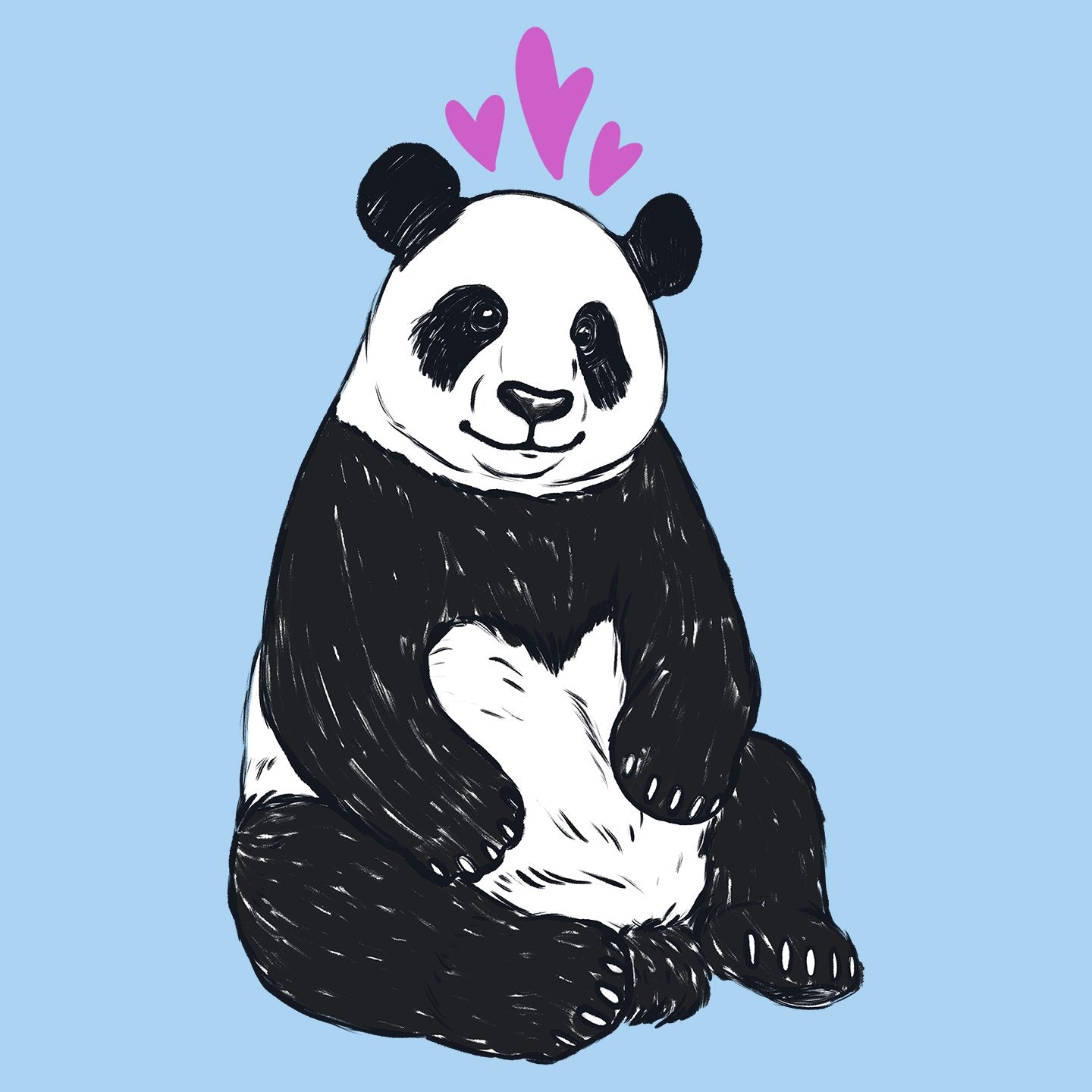 Love Panda - Women's Fitted T-Shirt