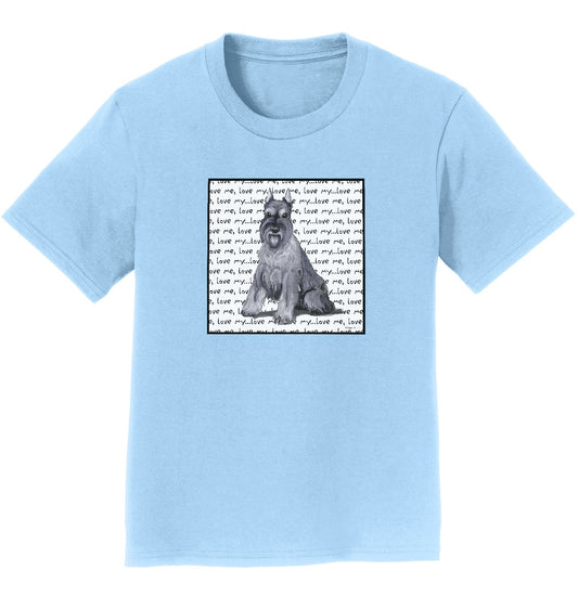 Animal Pride - Schnauzer Love Text - Kids' Unisex T-Shirt