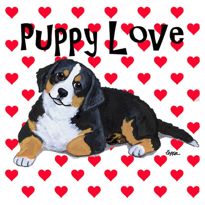Bernese Mountain Dog Puppy Love - Adult Unisex Hoodie Sweatshirt