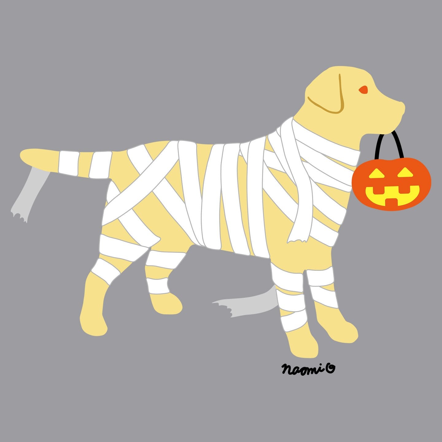 Yellow Lab Mummy Trick or Treater - Adult Unisex Crewneck Sweatshirt