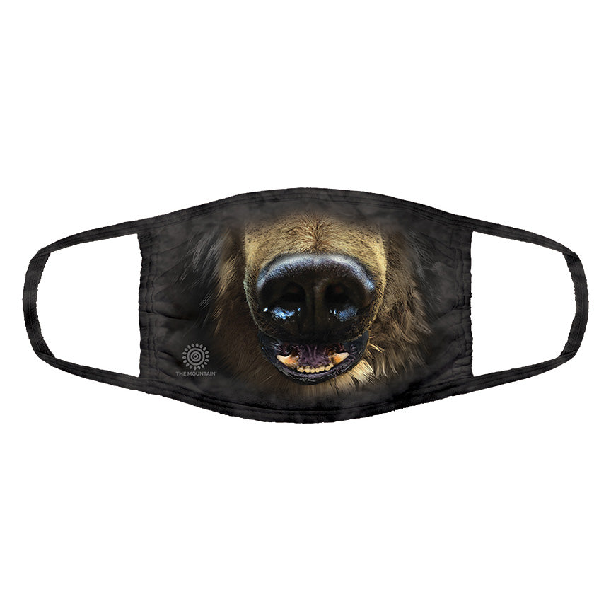 The Mountain - Black Bear Face - Adult Unisex Face Mask