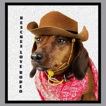 Rodeo Dachshund - Adult Unisex Hoodie Sweatshirt