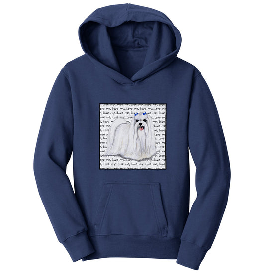 Animal Pride - Maltese Love Text - Kids' Unisex Hoodie Sweatshirt