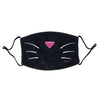 Cat Nose and Whiskers - Adjustable Face Mask, Breathable, Reusable, Printed in USA