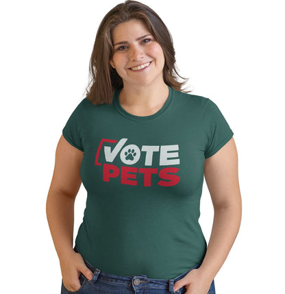 Vote Pets Stacked Logo - Women's Fitted T-Shirt