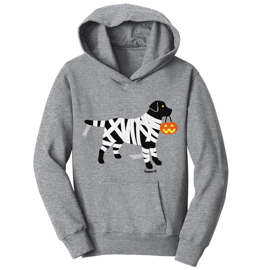 Black Lab Mummy Trick or Treater - Halloween - Kids' Unisex Hoodie Sweatshirt
