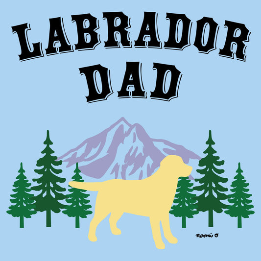 Yellow Lab Dad Mountain - Adult Unisex T-Shirt